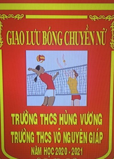 Giao lưu b&oacute;ng chuyền với trường THCS V&otilde; Nguy&ecirc;n Gi&aacute;p ch&agrave;o mừng kỉ niệm 90 năm ng&agrave;y th&agrave;nh lập C&ocirc;ng đo&agrave;n Việt Nam