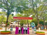 Trường THCS H&ugrave;ng Vương đ&oacute;n đo&agrave;n kiểm tra c&ocirc;ng nhận Xanh-Sạch-Đẹp của Sở GD&amp;ĐT tỉnh Đồng Nai